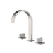 Cascada Brushed Nickel Waterfall Bathroom Sink Faucet with Dual Square Knobs - Dimensions