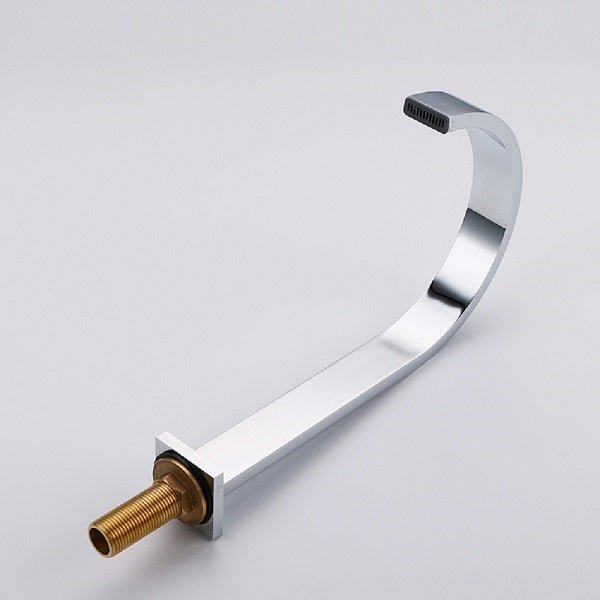 Cascada Polished Chrome Waterfall Bathroom Faucet with Dual Square Knobs - Dimensions