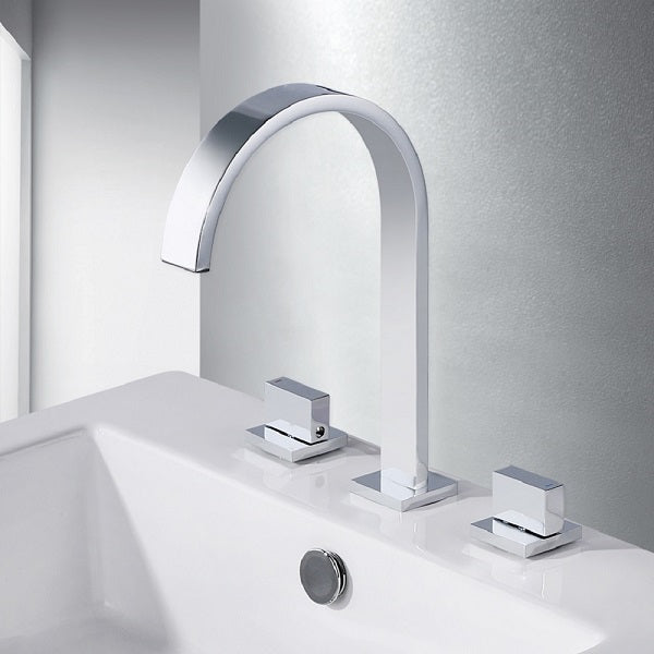 Cascada Classic Waterfall Bathroom Sink Faucet with Dual Square Knobs - View 10