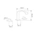 Cascada Polished Chrome Waterfall Bathroom Faucet with Dual Square Knobs - Side View