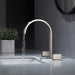 Cascada Brushed Nickel Waterfall Bathroom Sink Faucet with Dual Square Knobs
