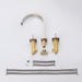 Cascada Brushed Nickel Waterfall Bathroom Sink Faucet with Dual Square Knobs - Close-Up
