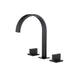 Cascada Matte Black Waterfall Bathroom Sink Faucet with Dual Square Knobs - Features