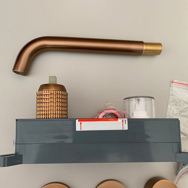 Cascada Cliff Wall Mount Bathroom Sink Faucet (Hot & Cold) - Installation View