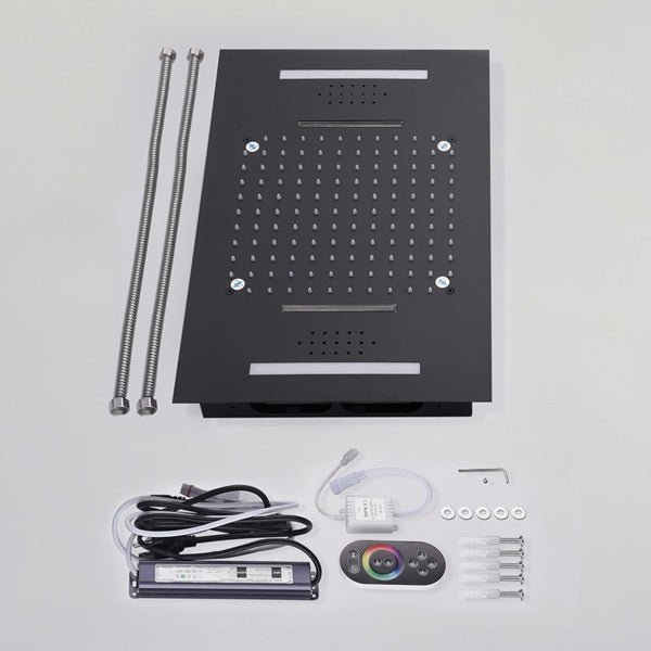 Cascada Cortona 15"x23" Multi-Function Ceiling Rainfall & Waterfall Music Showerhead Shower Head - View 15