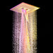 Cascada Davos 16" Brushed Gold LED Music Shower System - Detail View