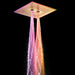 Cascada Davos 16" Brushed Gold LED Music Shower System - Side View