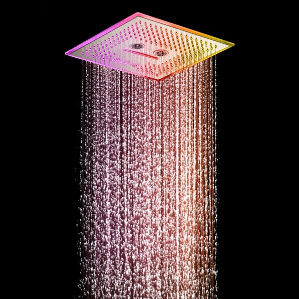 Cascada Davos 16" Brushed Nickel LED Music Shower System - Lifestyle View