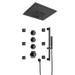 Cascada Davos 16" Matte Black LED Music Shower System - Features