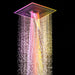 Cascada Davos 16" Matte Black LED Music Shower System - Side View