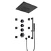 Cascada Davos 16" Matte Black LED Music Shower System - Installation View