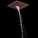 Cascada Davos 16" Matte Black LED Music Shower System - Dimensions