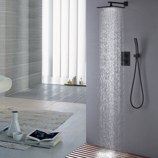Cascada Firenze 10 Inch Dual Handle Shower System with 2-Function Spray (Rainfall & Handheld) - Side View