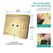 Cascada Florence 23"x31" Brushed Gold Music LED Shower Head - Close-Up