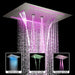 Cascada Florence 23"x31" Brushed Nickel Bluetooth LED Showerhead Shower Head