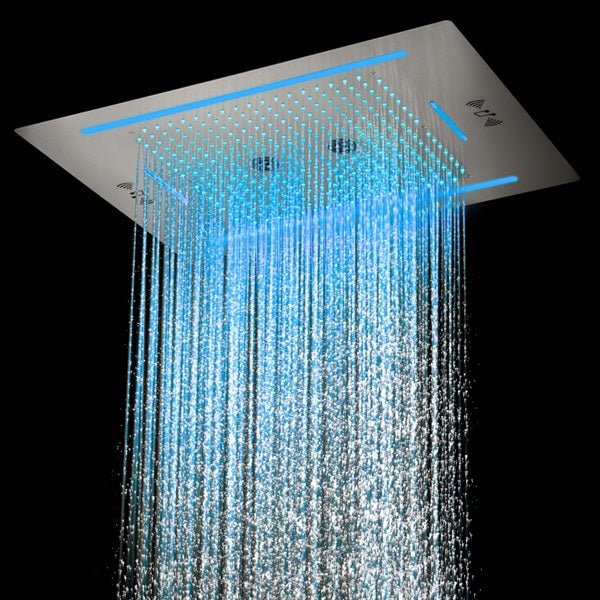 Cascada Florence 23"x31" Brushed Nickel Music LED Shower System - View 12