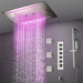 Cascada Florence 23"x31" Brushed Nickel Music LED Shower System - View 13