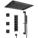 Cascada Florence 23"x31" Matte Black Music LED Shower System - View 9