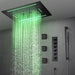 Cascada Florence 23"x31" Matte Black Music LED Shower System - View 12