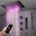 Cascada Florence 23"x31" Matte Black Music LED Shower System