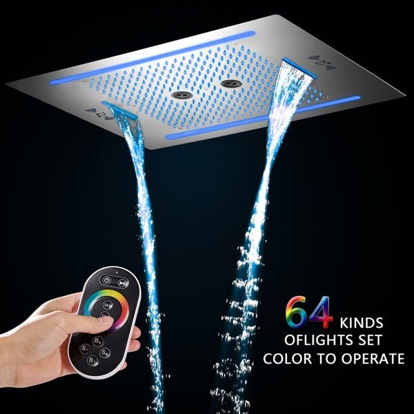 Cascada Florence 23"x31" Music LED Shower System - View 10
