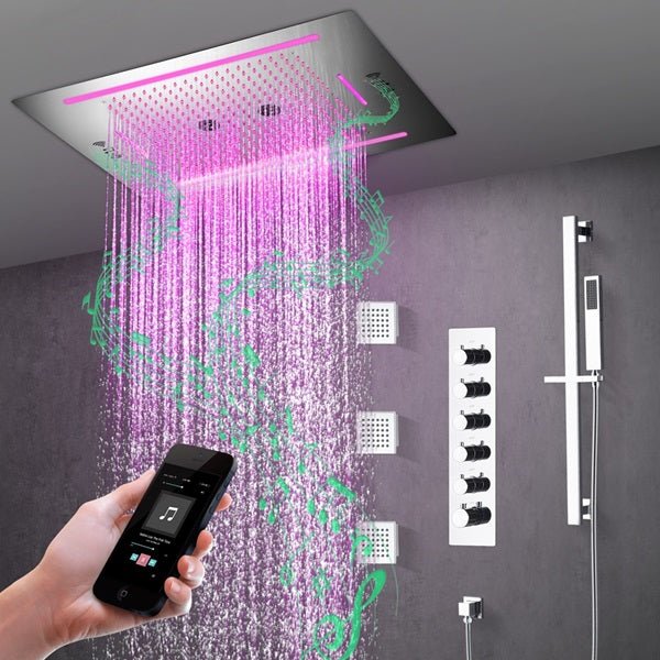 Cascada Florence 23"x31" Music LED Shower System