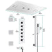 Cascada Florence 23"x31" Music LED Shower System - Dimensions