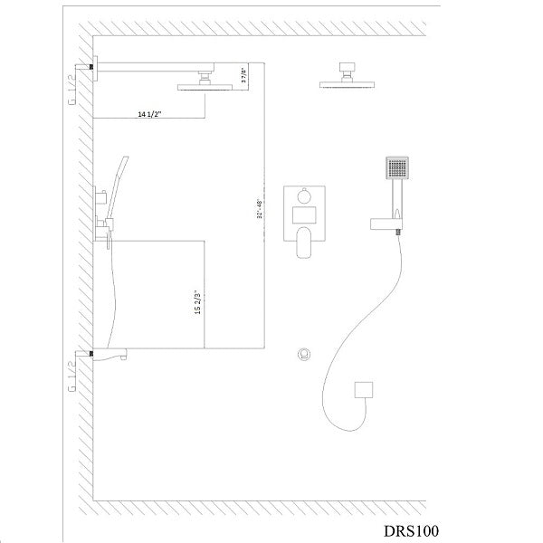 Cascada Gallant 8" Digital Shower Head Set - View 17