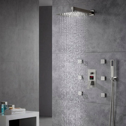 Cascada Garda Digital 12” Shower System - Side View