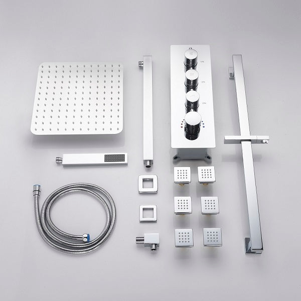 Cascada Showers 12" Cascada Lucerne Rainfall Shower system - Detail View 2