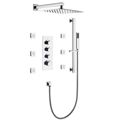 Cascada Showers 12" Cascada Lucerne Rainfall Shower system - Main Product Image