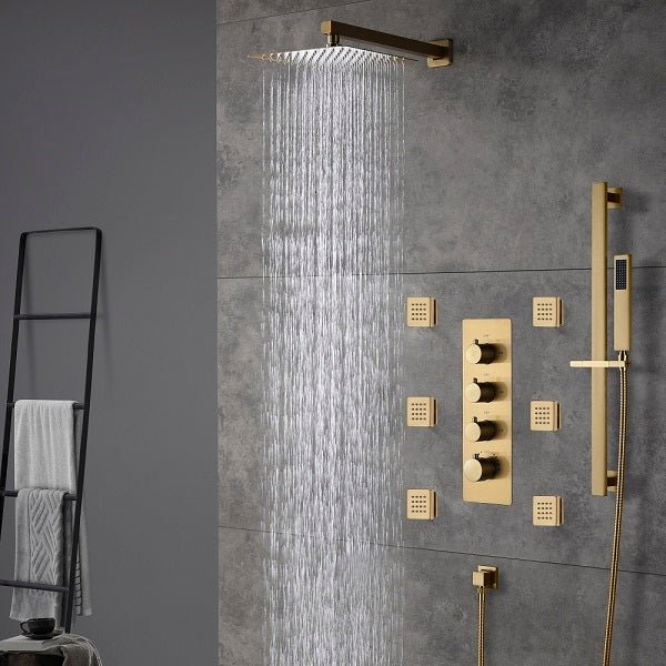 Cascada Lucerne Luxury 12” Rainfall Shower system - Detail View