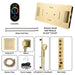 Cascada Genoa 16"x36" Brushed Gold Music LED Digital Shower System - Close-Up