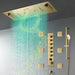 Cascada Genoa 16"x36" Brushed Gold Music LED Digital Shower System