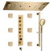 Cascada Genoa 16"x36" Brushed Gold Music LED Digital Shower System - View 10