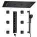 Cascada Genoa 16"x36" Matte Black Music LED Digital Shower System - View 12