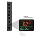 Cascada Genoa 16"x36" Matte Black Music LED Digital Shower System - Detail View