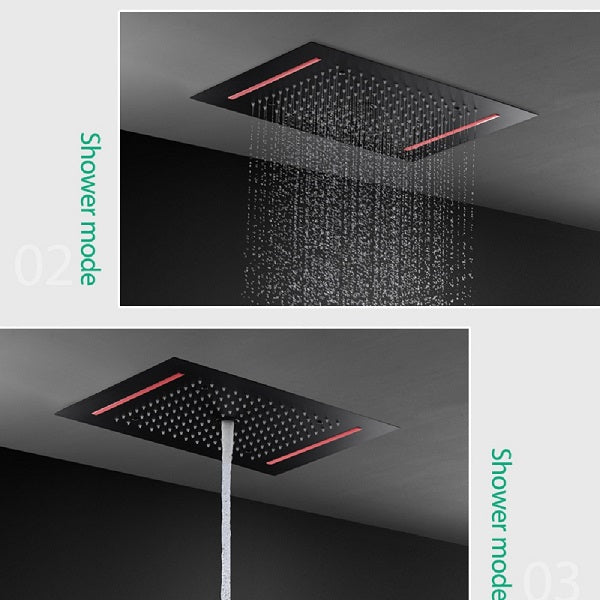 Cascada Genova 14"x20" Rainfall LED Shower Set - View 9
