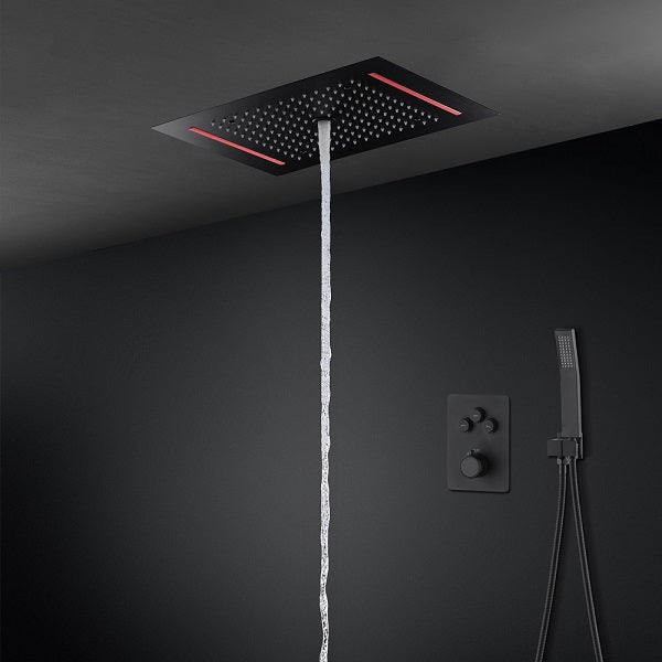 Cascada Genova 14"x20" Rainfall LED Shower Set - View 20