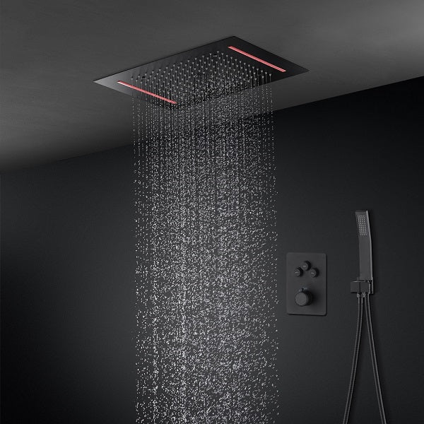Cascada Genova 14"x20" Rainfall LED Shower Set - View 16