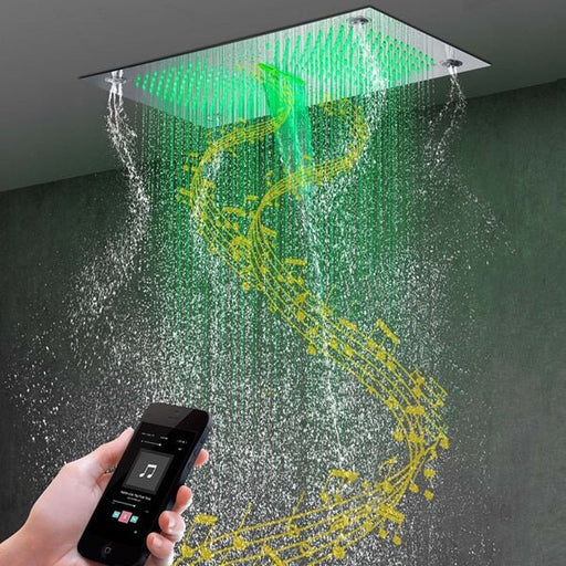 Cascada Laguna 16"x28" Bluetooth LED Shower Head