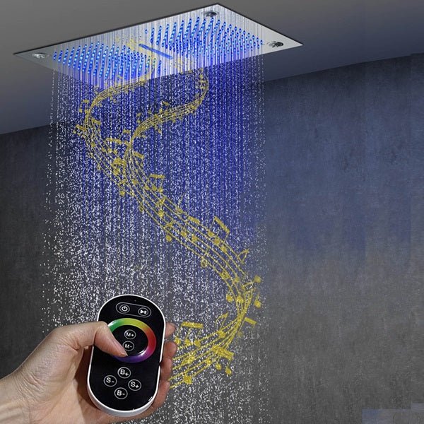 Cascada Laguna 16"x28" Bluetooth LED Shower Head - Installation View