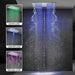Cascada Laguna 16"x28" Bluetooth LED Shower Head - Detail View