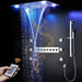 Cascada Luxurious Design 23"x31" LED Shower System with Bluetooth Speaker and Sliding Bar