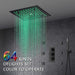 Cascada Luxury 12” Music LED shower system - Dimensions