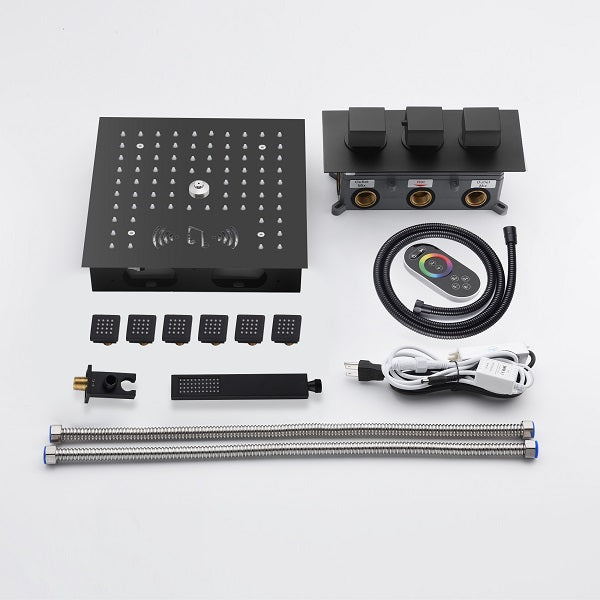Cascada Luxury 12” Music LED shower system - Close-Up