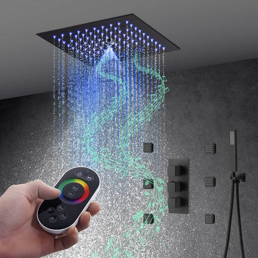 Cascada Luxury 12” Music LED shower system - Side View