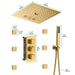 Cascada Luxury 12” Music LED shower system with built-in Bluetooth Speaker - Dimensions