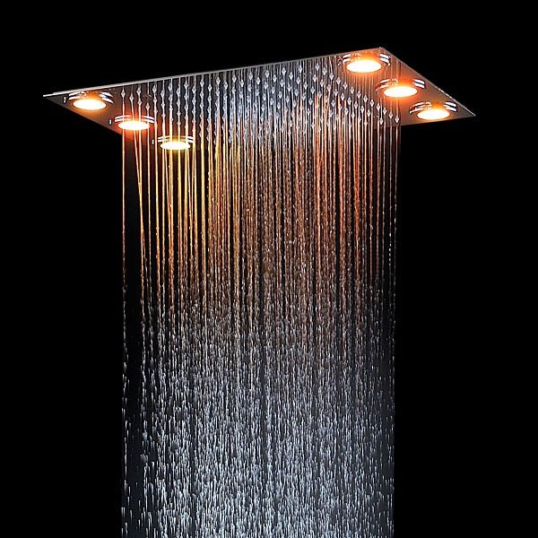 Cascada Luxury 14"x20" LED Shower System with 2-Way thermostatic mixer - View 15