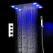 Cascada Luxury 14"x20" LED Shower System with 2-Way thermostatic mixer - Side View